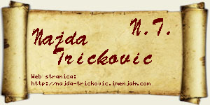 Najda Tričković vizit kartica
